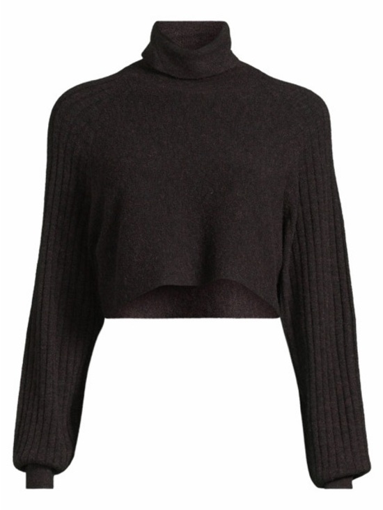 All Saints Sweaters - NWT $329 ALL SAINTS Margot Jumper Wool Blend Cropped Sweater, Bitter Brown